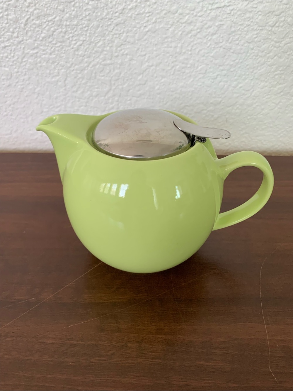 Green ZERO Japan Ceramic Teapot w/ Hinged Metal Lid Tea Infuser, 750 ml